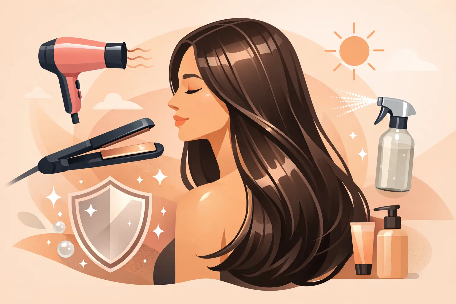 Heat Styling Protection Guide for Glossy Hair